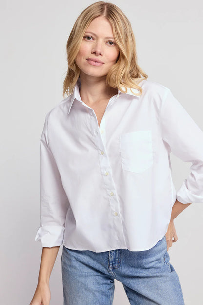 The White LS Boxy Crop