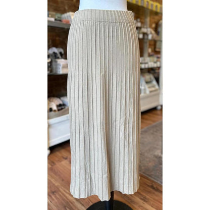 Caramel Wisteria Pleated Sweater Skirt