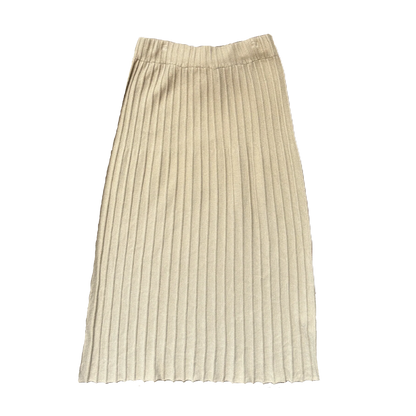 Caramel Wisteria Pleated Sweater Skirt