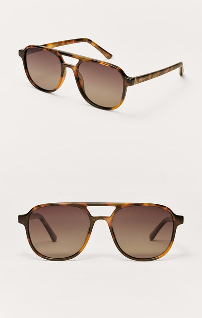 Tourist Sunglasses - Brown Tortoise Gradient Polarized